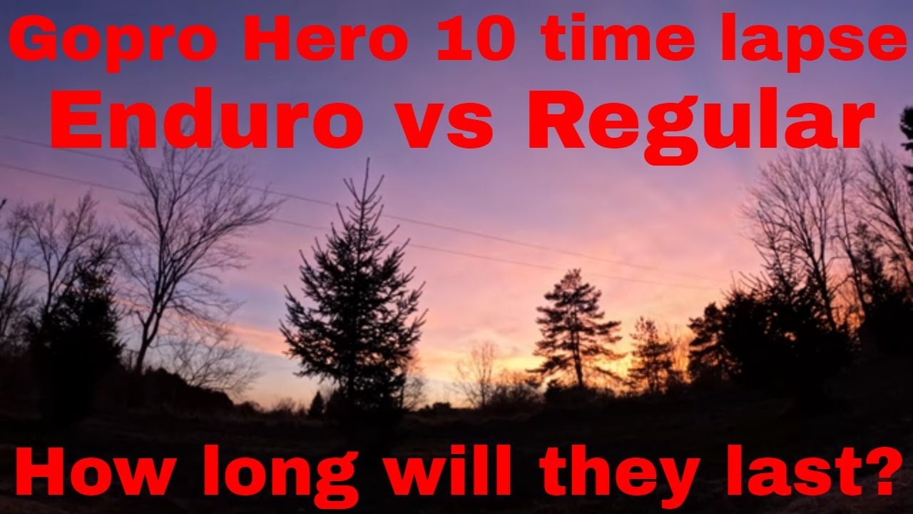 Regular vs. Enduro Battery GoPro Hero 10 Black - Time Lapse Test Until They Die