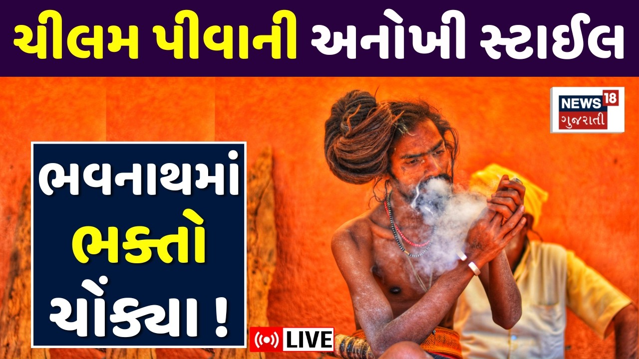 Mahashivratri Mela Junagadh LIVE | ભવનાથમાં સાધુ સંતોનો જમાવડો, ચીલમ જોઈ ચોંકી જશો | Bhavnath | N18L