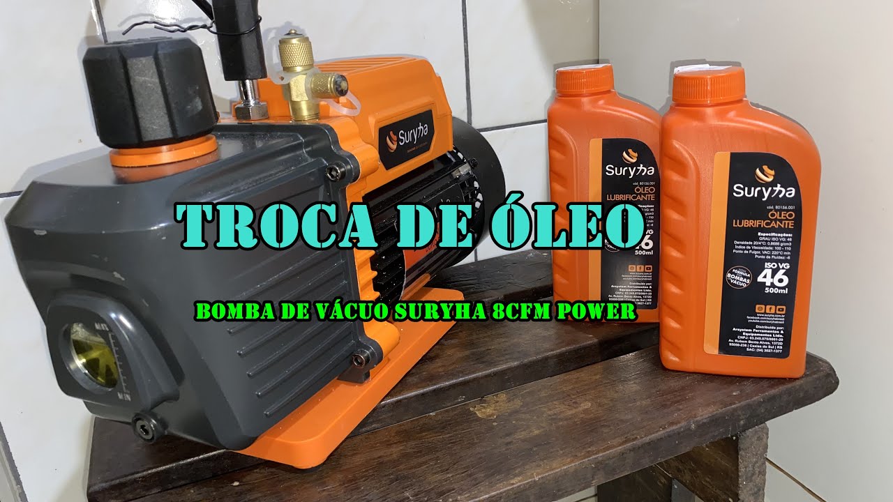 Dicas #08 - Troca de óleo na bomba de vácuo Suryha