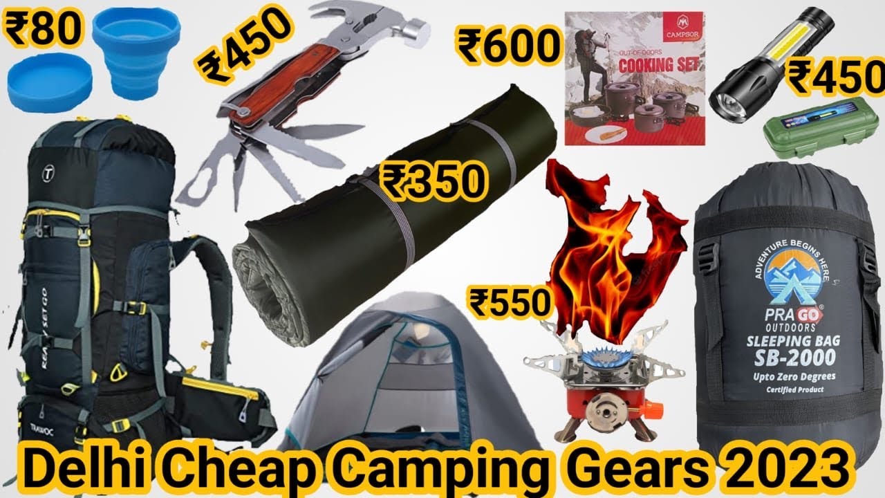 Cheap Camping Gears 2023 for Kedarnath,Badrinath Yatra |Camping shops in delhi bag,stove,light,lamp.