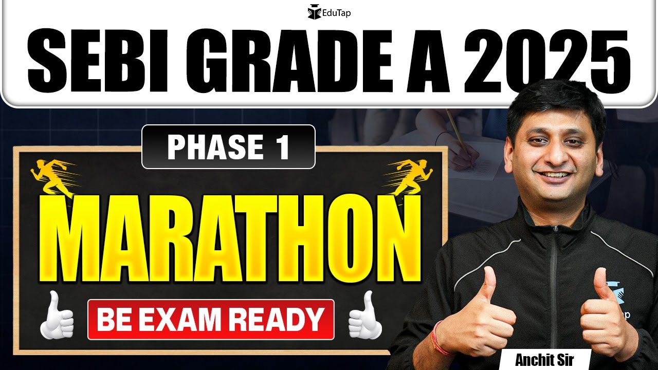 SEBI Grade A 2026 Phase 1 Marathon | SEBI Assistant Manager Preparation | EduTap