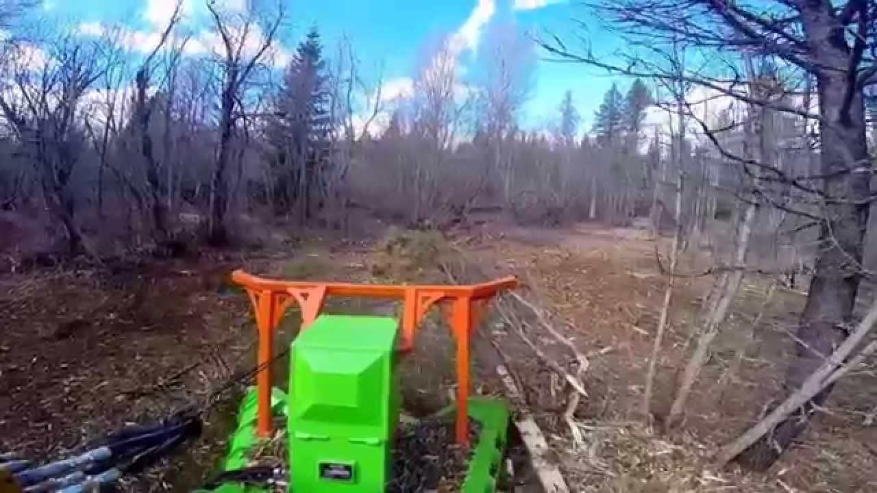 SS Series Disc Mulcher on a CAT299D doing some land clearing. - Advanced Forest Equipment
