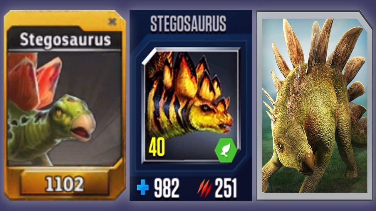 STEGOSAURUS - Jurassic World The Game Vs Jurassic World Alive Vs Jurassic Park Builder