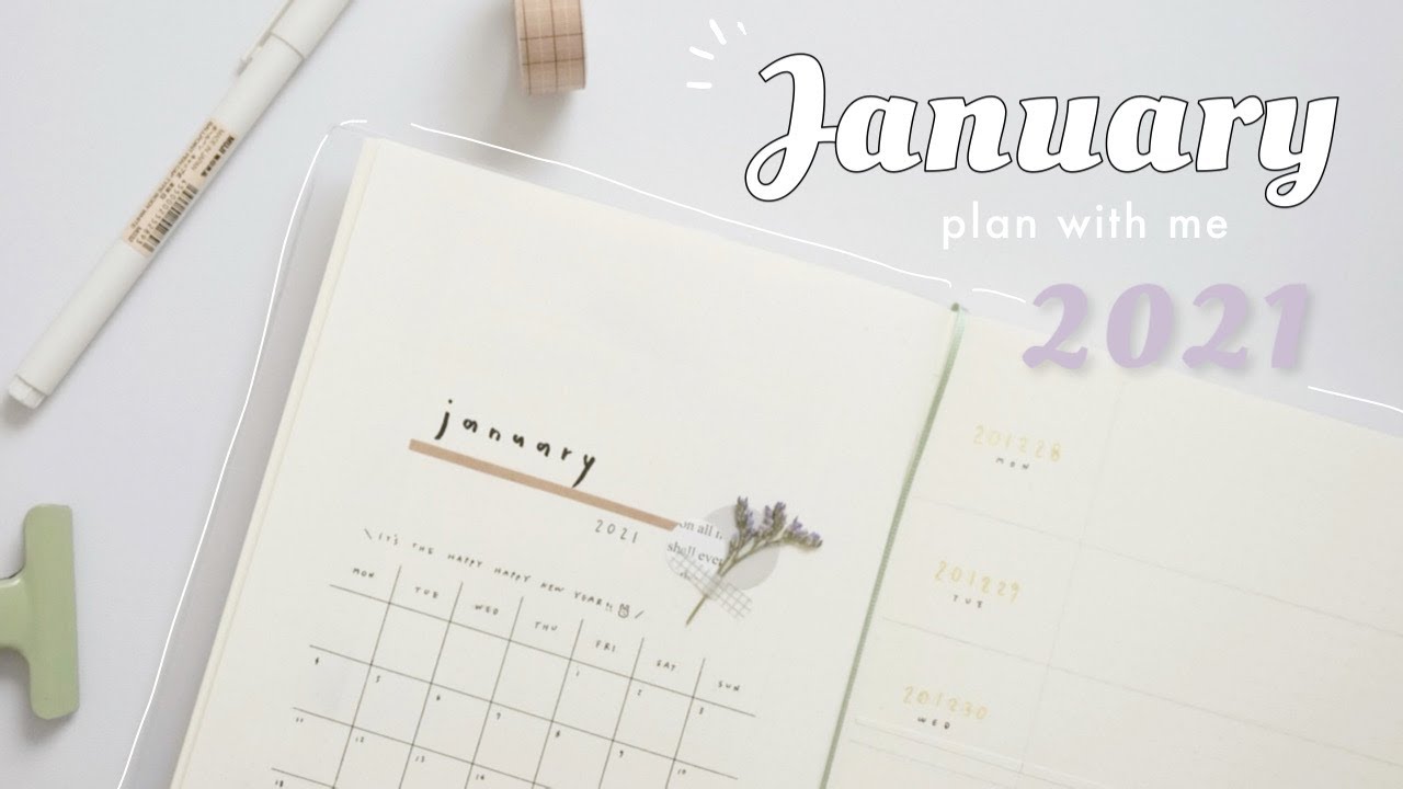 🎍 plan with me // バレットジャーナル1月のセットアップ｜bullet journal January 2021 setup