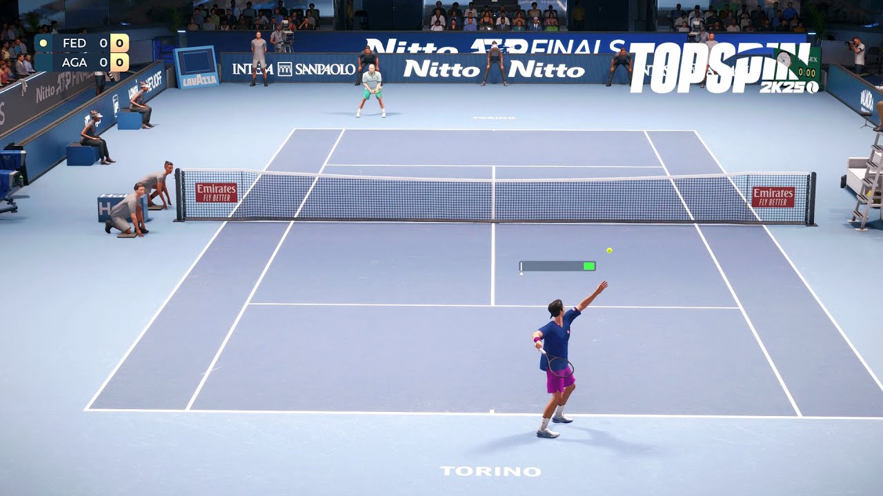 Top Spin 2K25 - Andre Agassi Vs Roger Federer I Nitto ATP Finals I Legend AI (PS5)