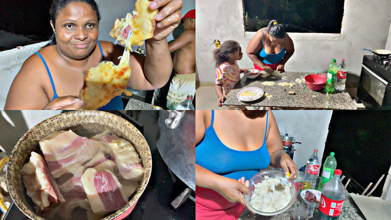 NOSSA PRIMEIRA NOITE NA COZINHA NOVA SEM PORTAS E JANELAS PREPARANDO O JANTAR 🥘 O PASTEL SOCORRO 😂