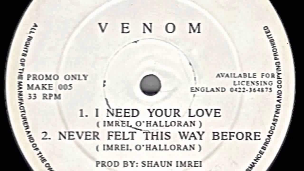 Venom - Never Felt This Way Before - Creative Rhythm Records