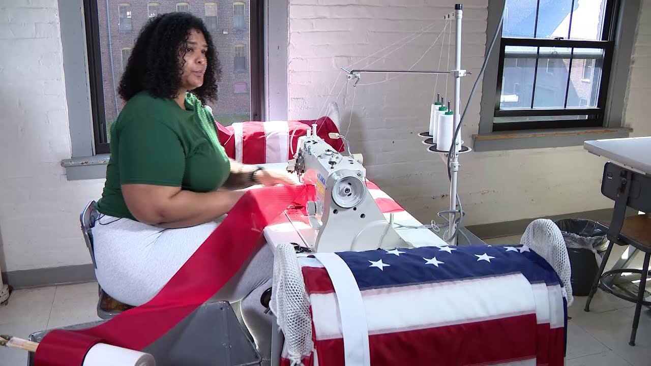 Massachusetts inmates sew flags ahead of America&rsquo;s 250th anniversary