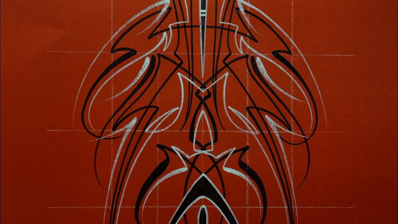 Old-school Pinstriping Practice.