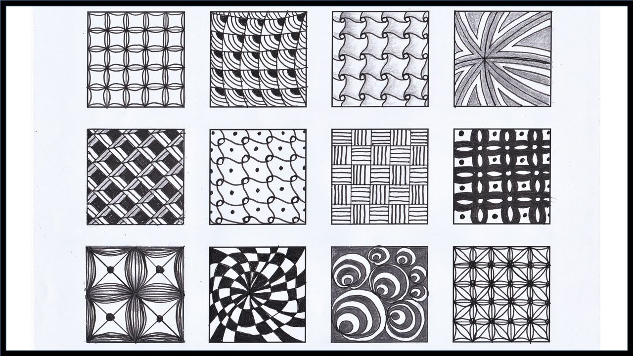 젠탱글 기초 패턴 그리기  1 / Zentangle  Patterns /  Zentangle art / Doodle Patterns