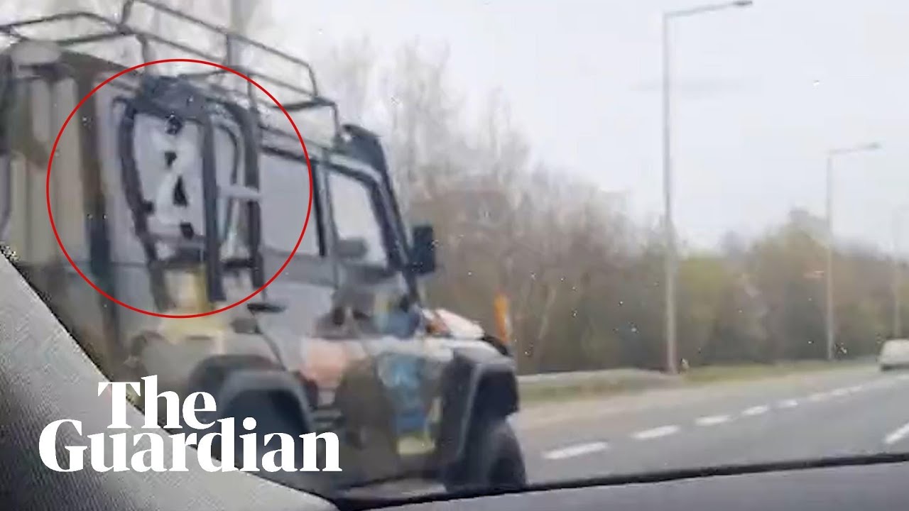 Footage shows pro-Russia cavalcade in Dublin led by vehicle bearing Z symbol
