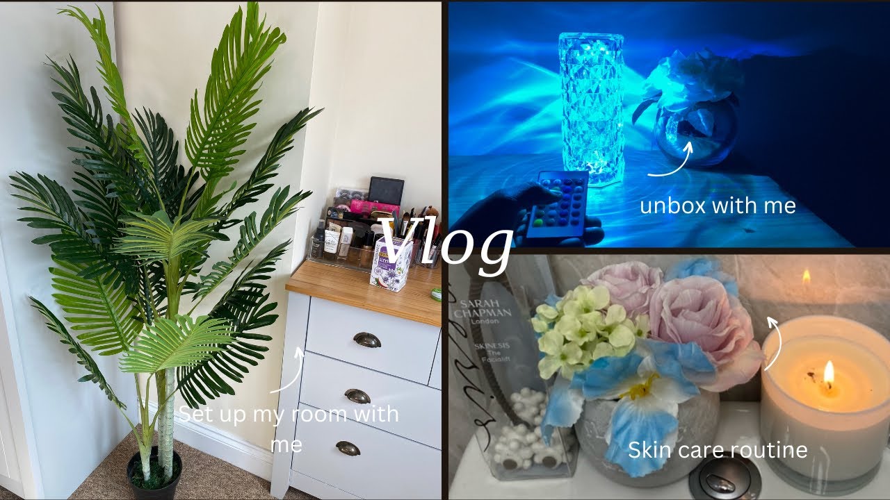 A PRODUCTIVE VLOG: MOVING OUT+ SETTING UP+ ROOM TOUR+ CURLYTE CRYSTAL ROSE LAMP+ SKIN CARE|UK LIVING