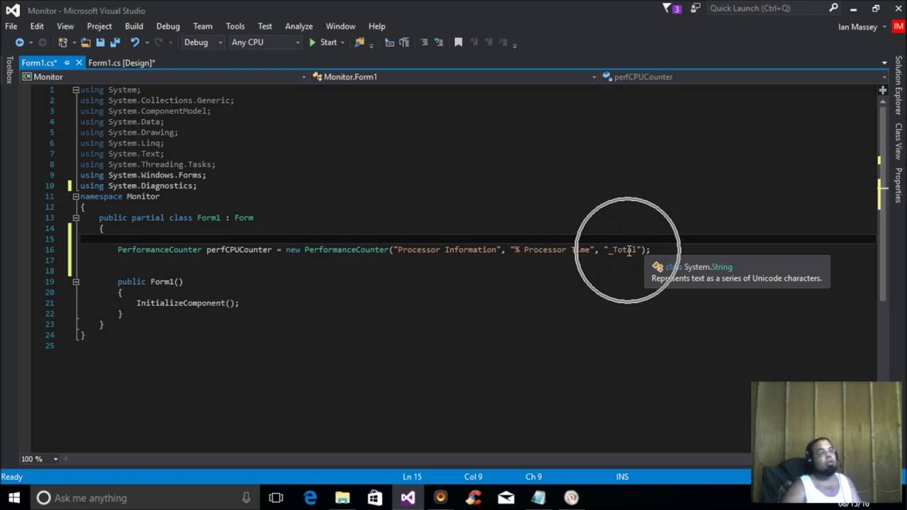 How To Make A CPU Monitor in C#