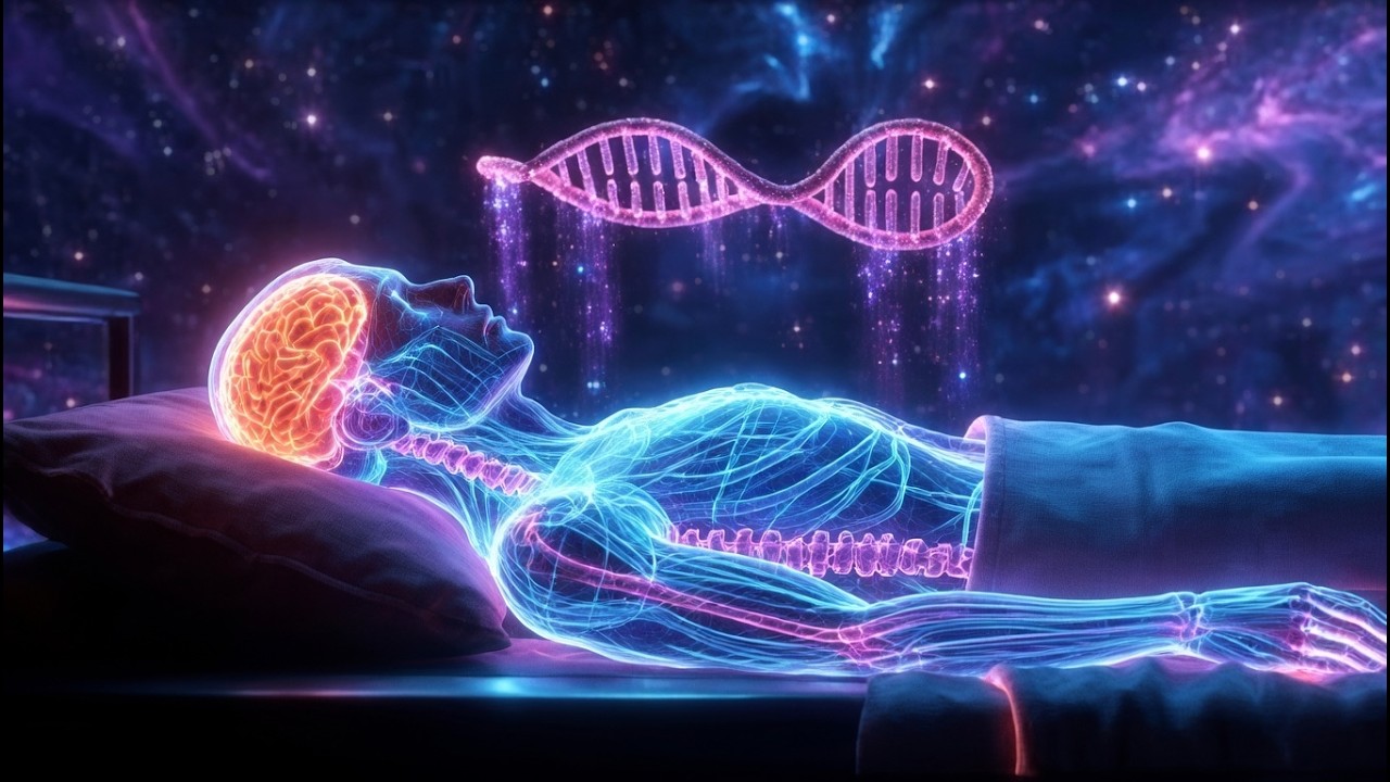 Sommeil Profond de Guérison • Réparation de l’ADN & Régénération Complète du Corps | 432Hz + 528Hz