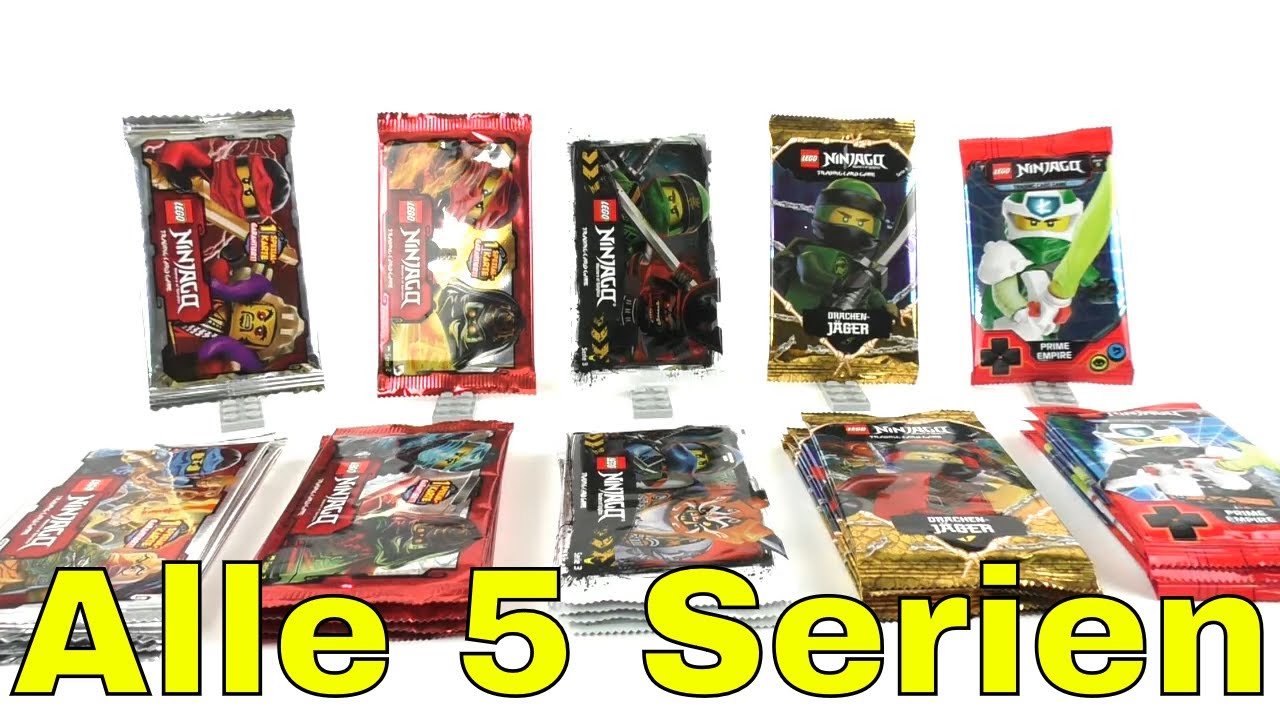 LEGO Ninjago TCG Booster Duell - Alle 5 Serien / 20 Booster opening / unboxing