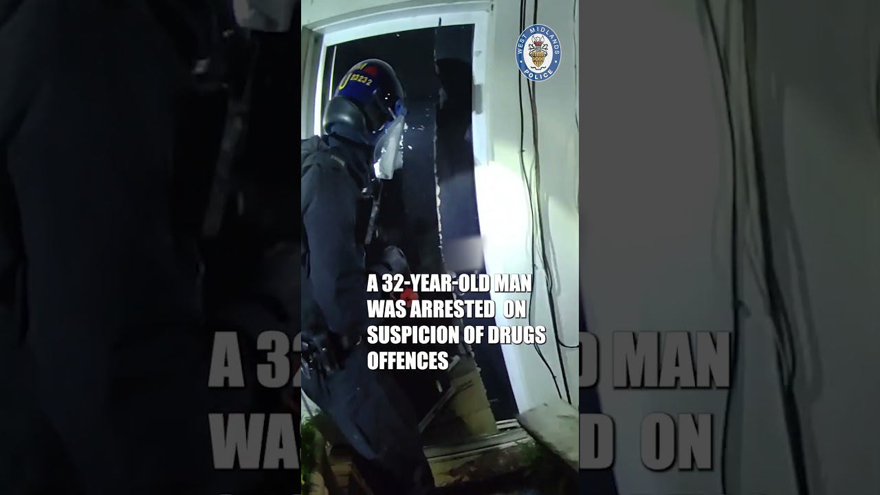 Officers bash down door and unearth haul of drugs and cash
