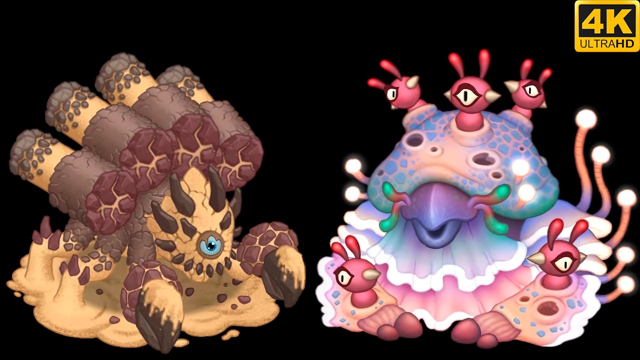 Epic Drummidary & Epic Sporerow - Comparison / Breeding (My Singing Monsters) 4k
