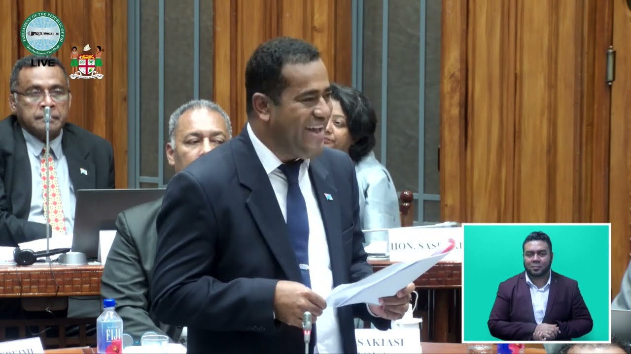 Fiji's Minister for Lands updates Parliament on the upgrade of the Geodetic Datum