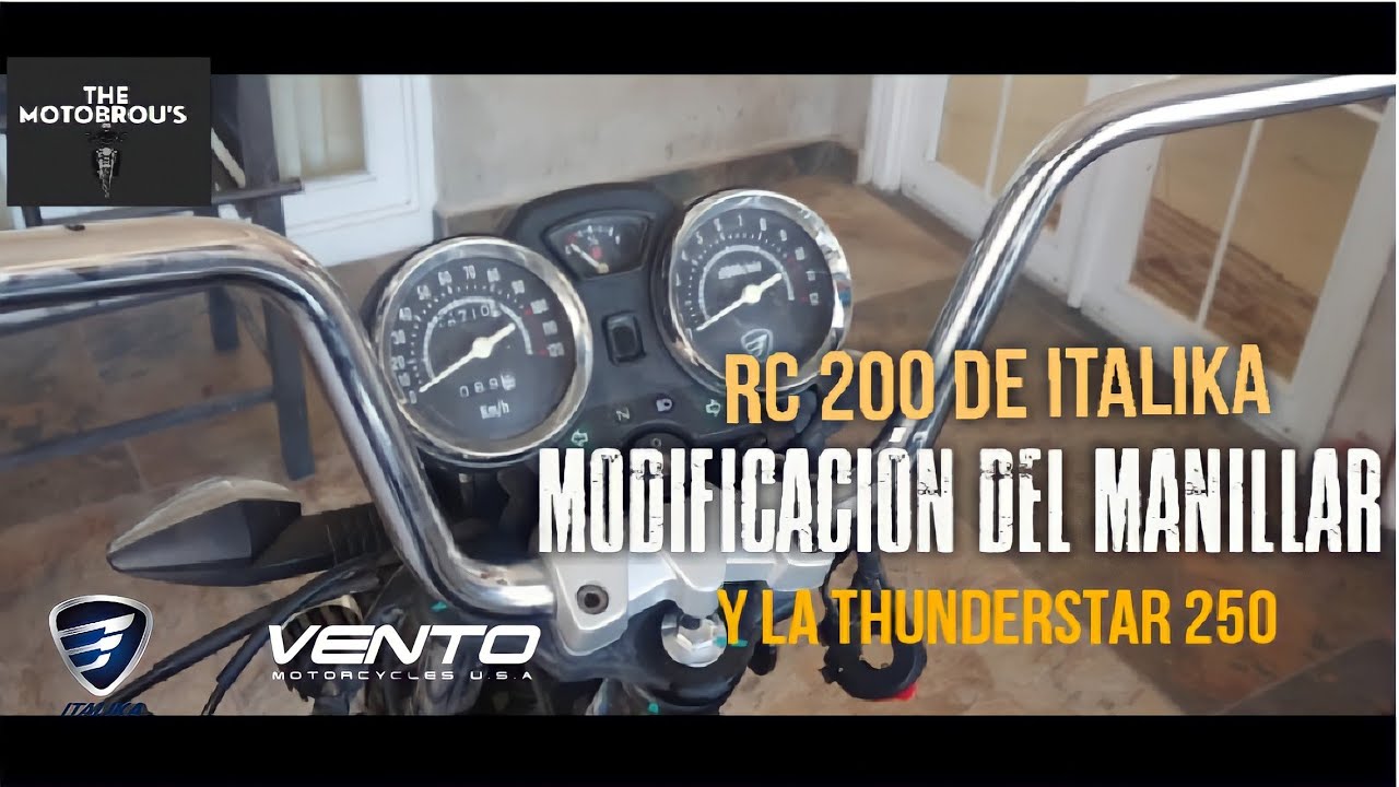 Colocando manillar de la THUNDERSTAR 250 a la RC 200 de ITALIKA - Modificación 