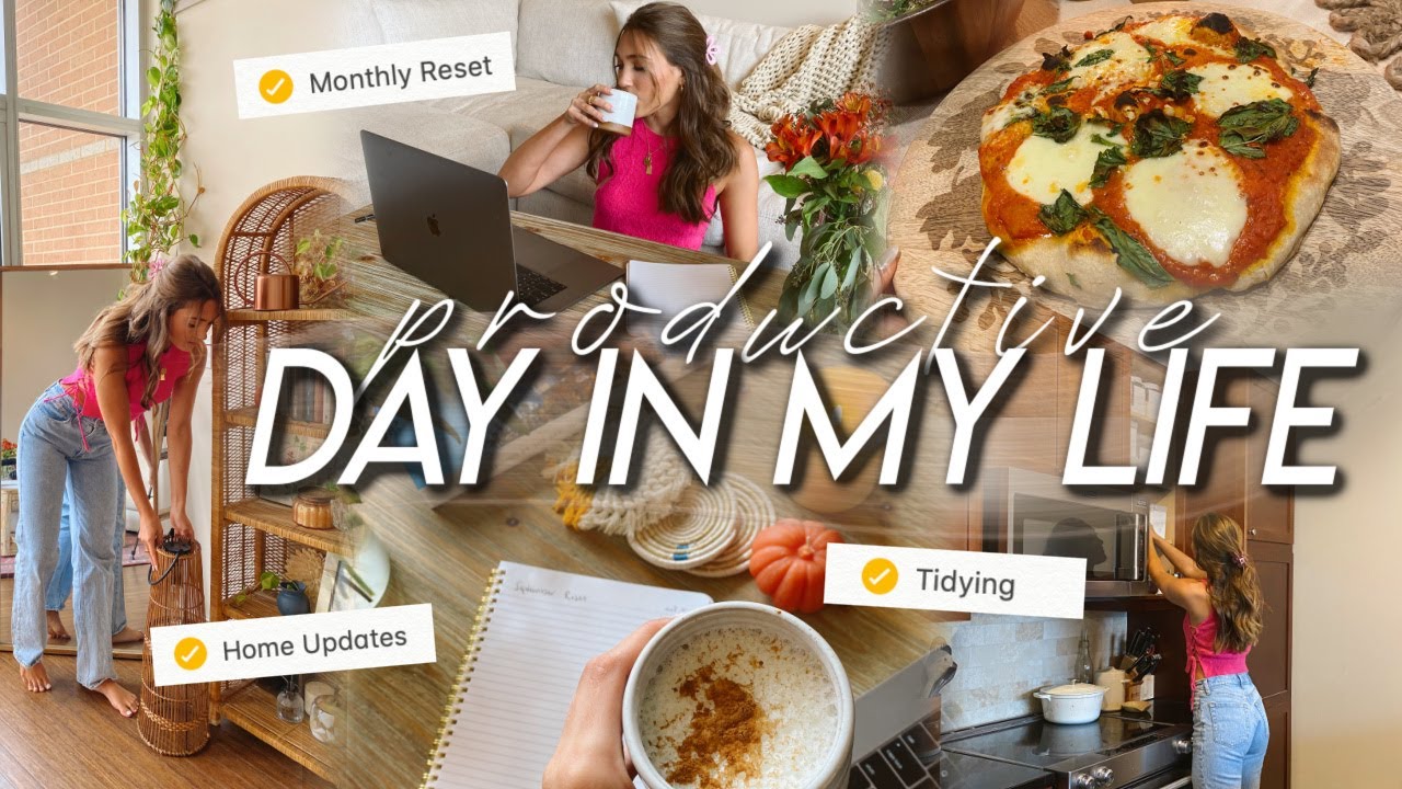 DAY IN MY LIFE | september monthly reset, home updates, faith chats, making sourdough pizza!