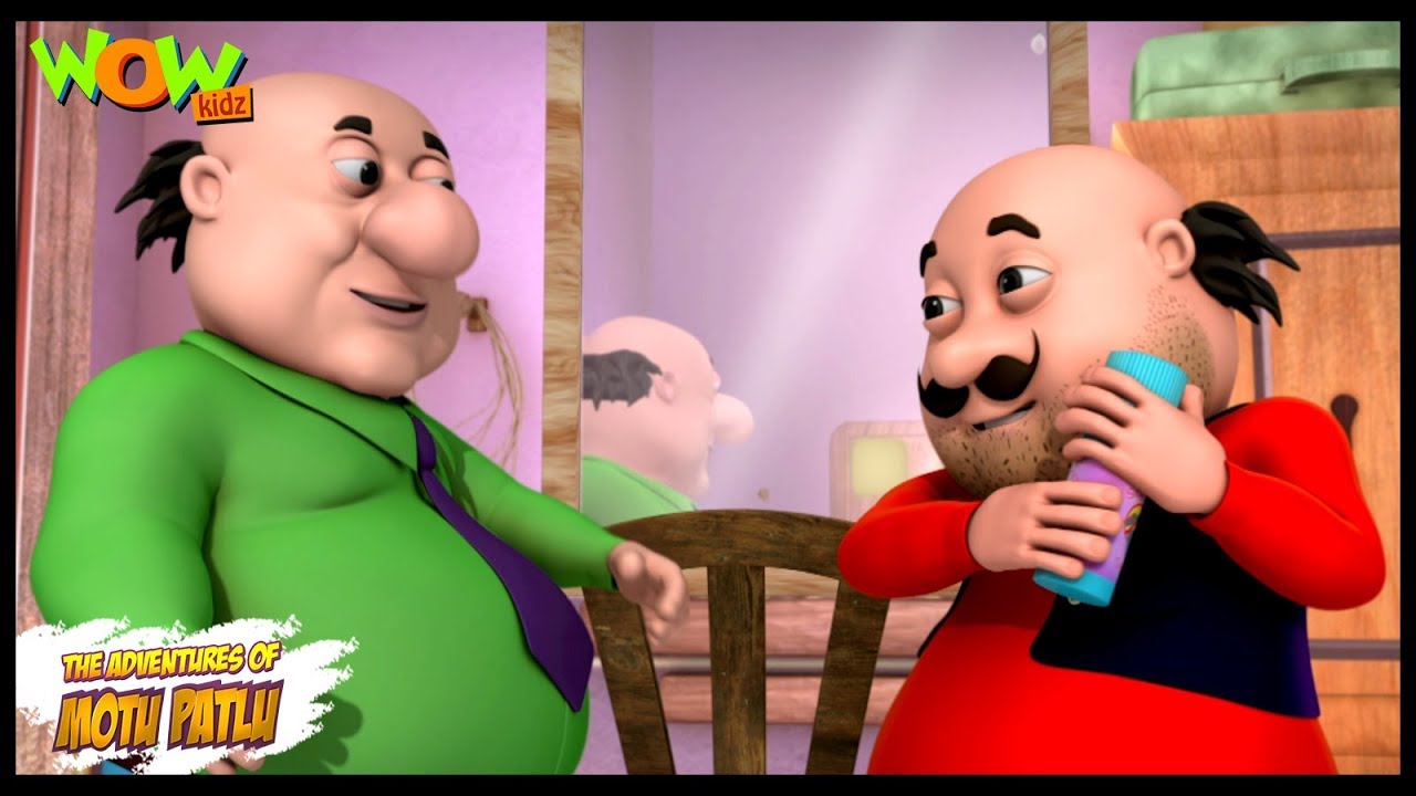 Motu Patlu Cartoons In Hindi |  Animated cartoon | Shaving foam | Wow Kidz