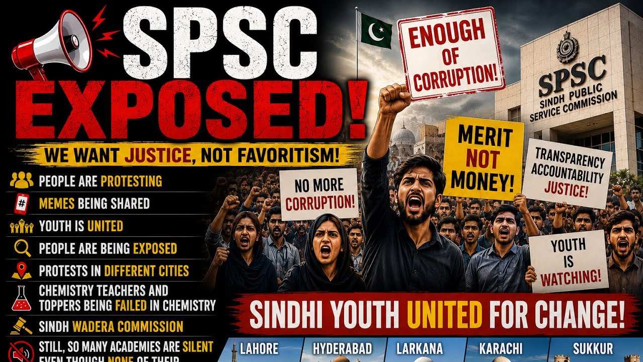 SPSC EXPOSED? Protests across entire Sindh against CCE-24