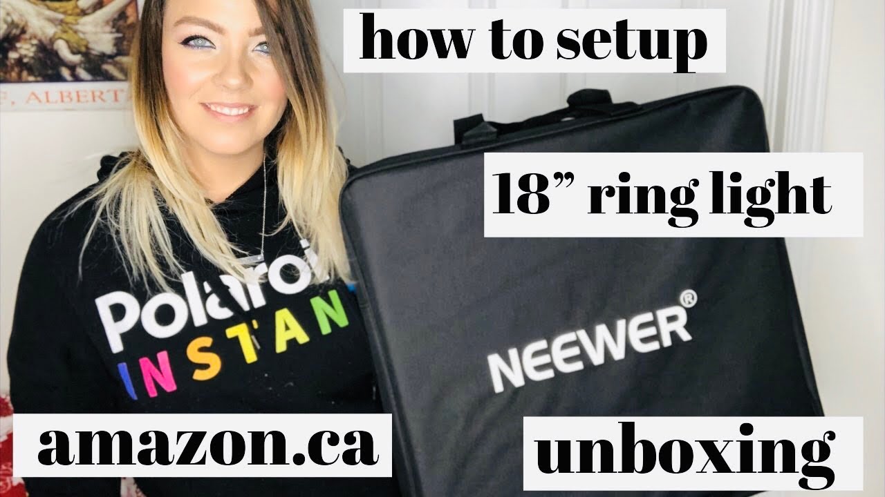 HOW TO SETUP | NEEWER 18&rdquo; RING LIGHT WITH MIRROR | AMAZON | REVIEW