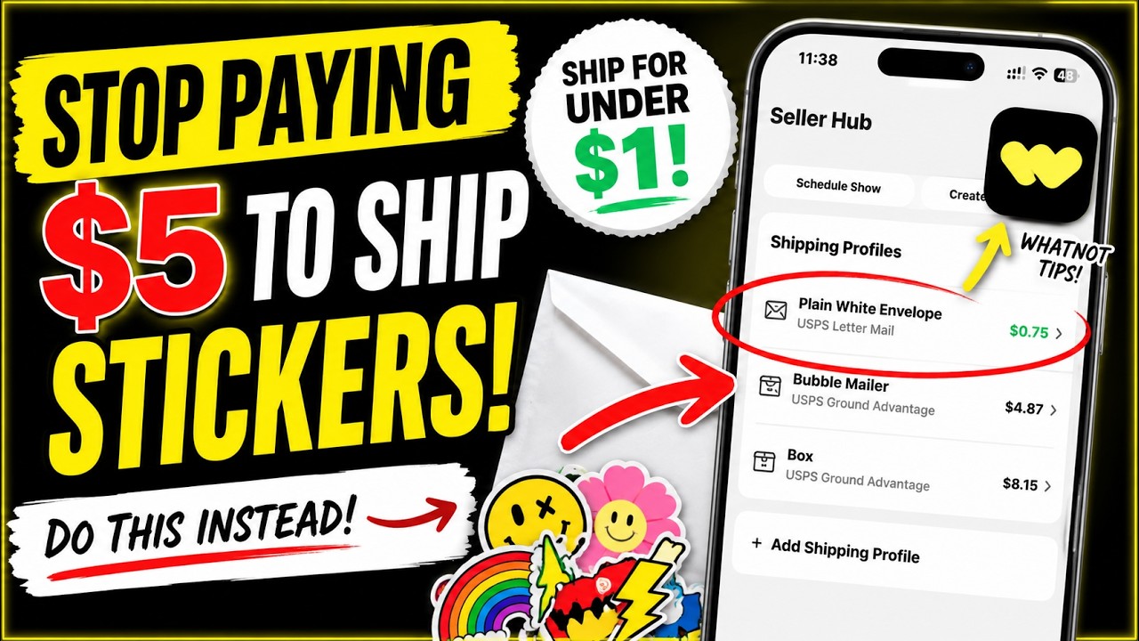 How to Ship Stickers for Under $1 on Whatnot