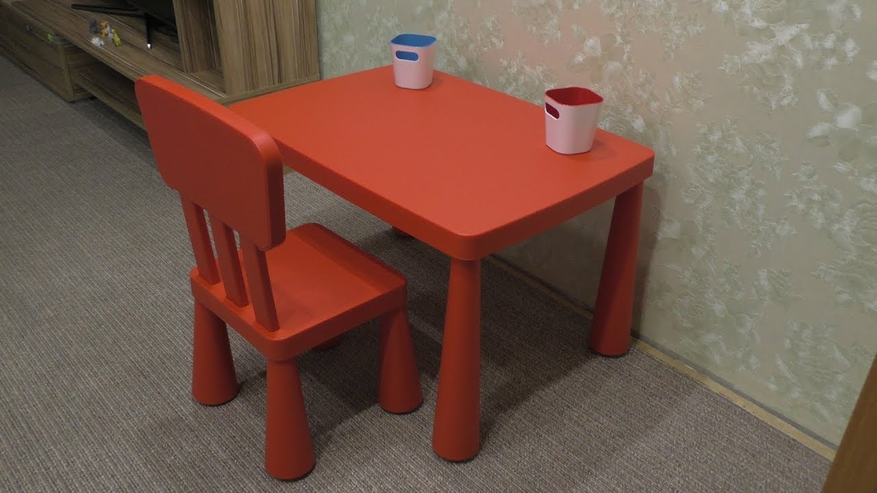 IKEA MAMMUT Стол и стул детский из ИКЕИ.