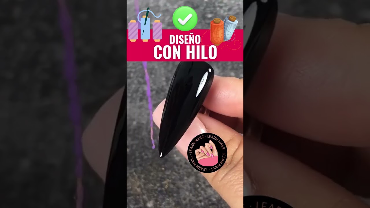 Dise&ntilde;o de U&ntilde;as Hecho con un Hilo 🧵💅 T&eacute;cnica Creativa