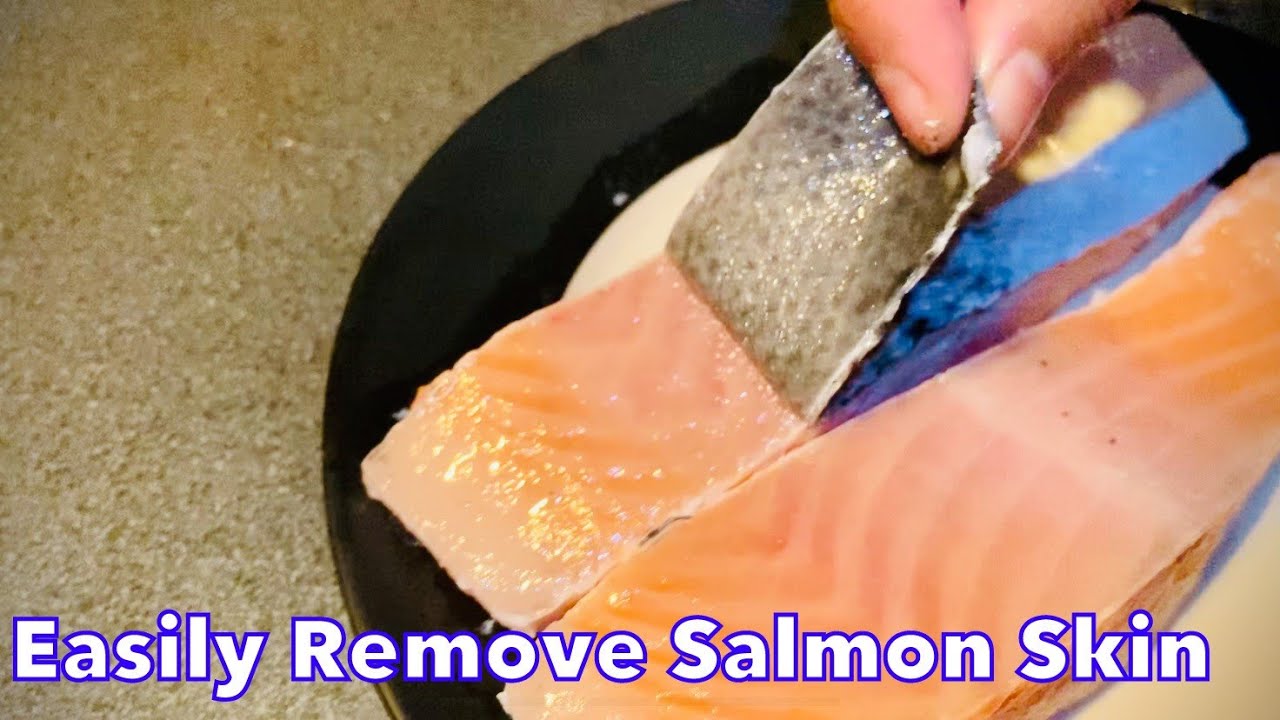 Easily Remove Salmon Skin | How to Remove Salmon Fish Skin| Fish Skin Removal | Mouli's Food Lab