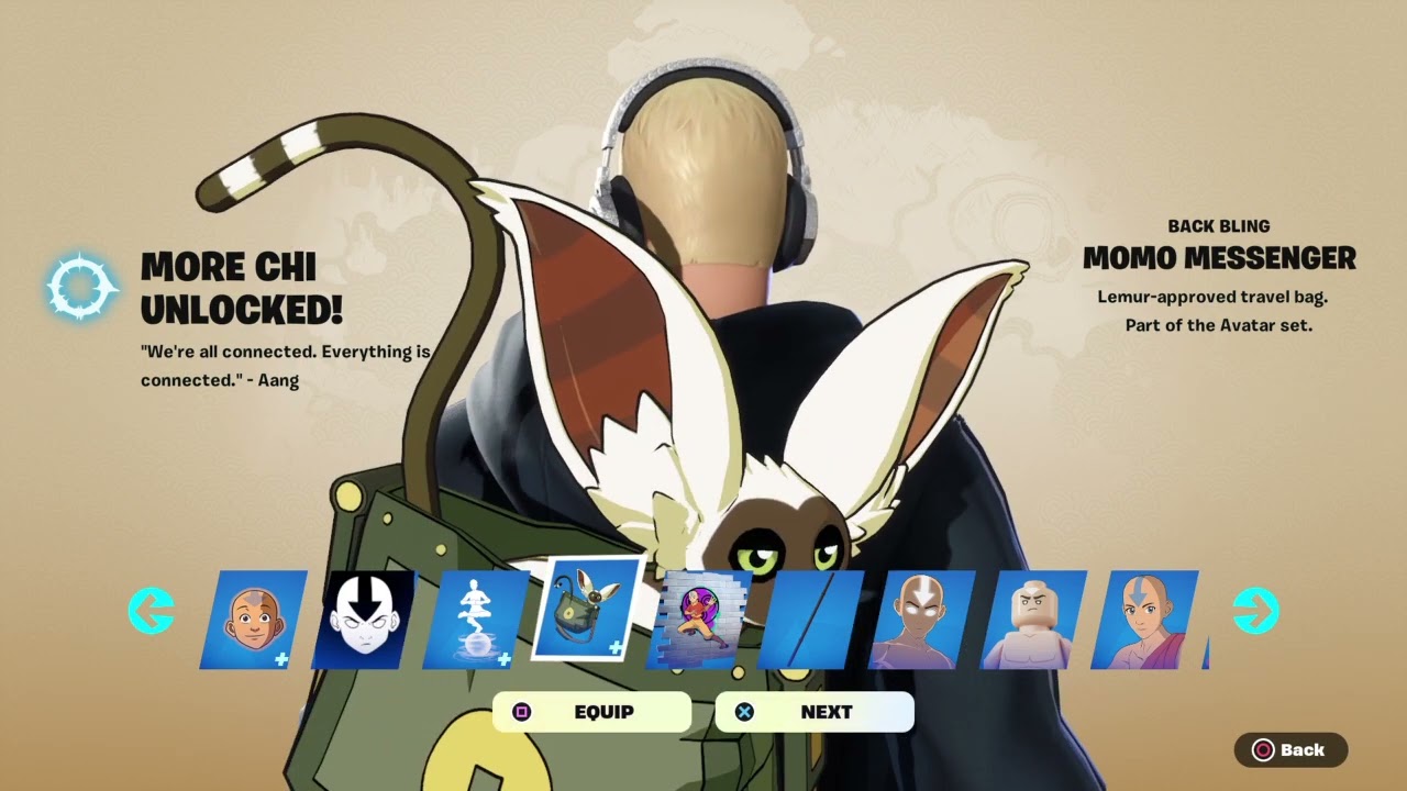 Fortnite Back Bling:  MOMO MESSENGER