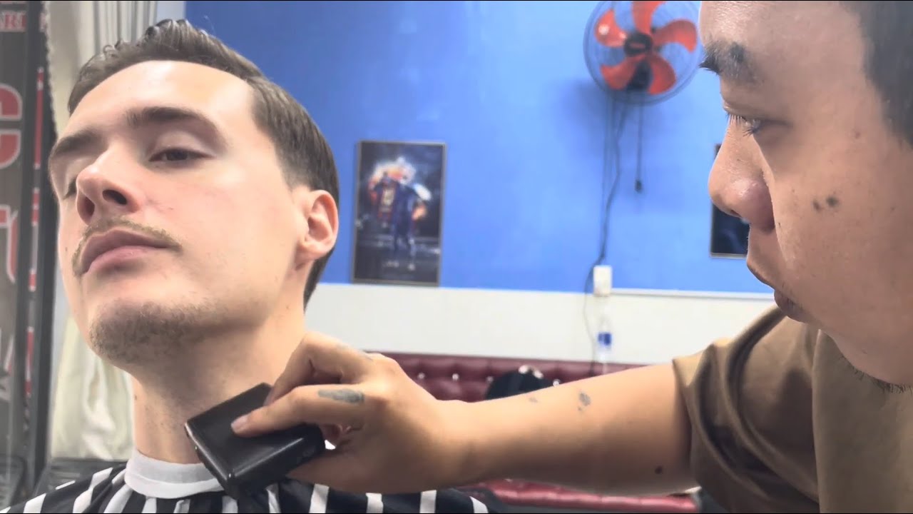This Barber Works With Total Control - Very Relaxing!
