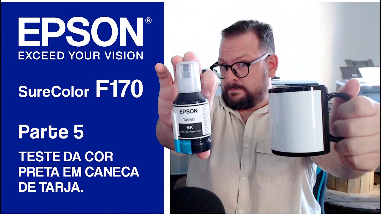5) Espon F170 - Teste da Cor Preta Sublimática