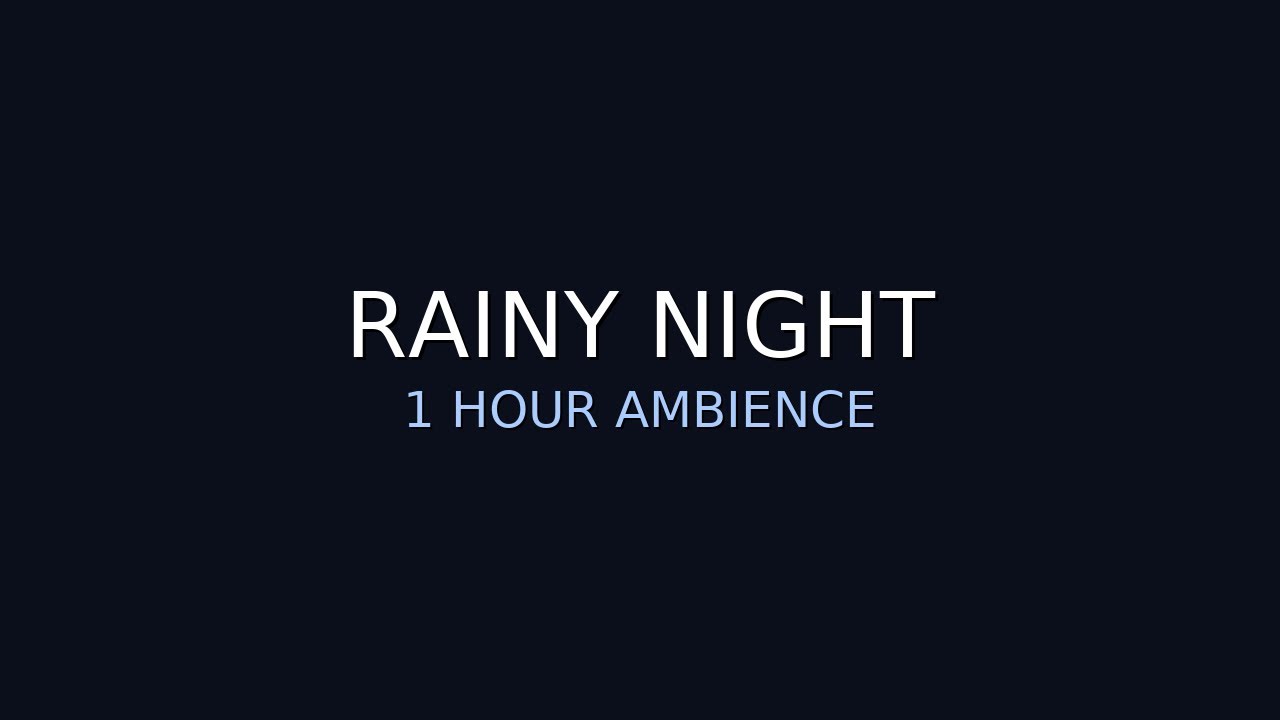 Rainy Night Sounds | 1 Hours | Fall Asleep Fast | Dark Screen
