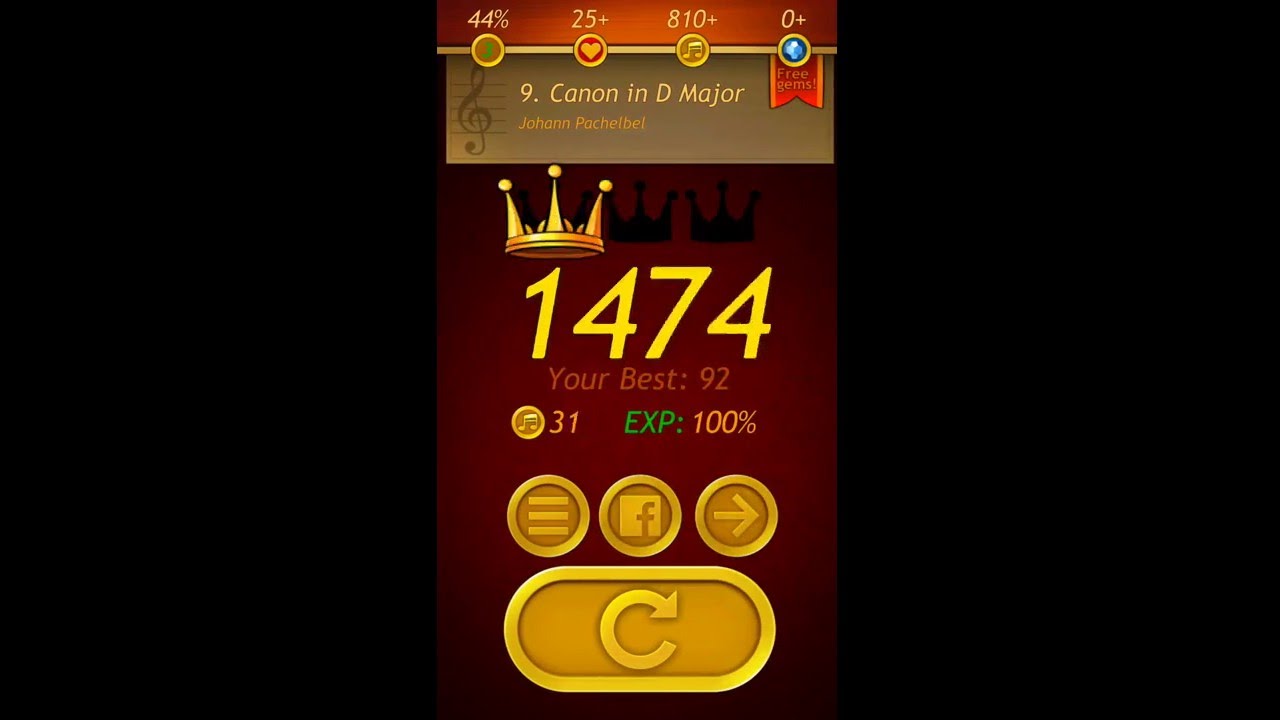 piano tiles 2 SBZIRA canon in d major 2327