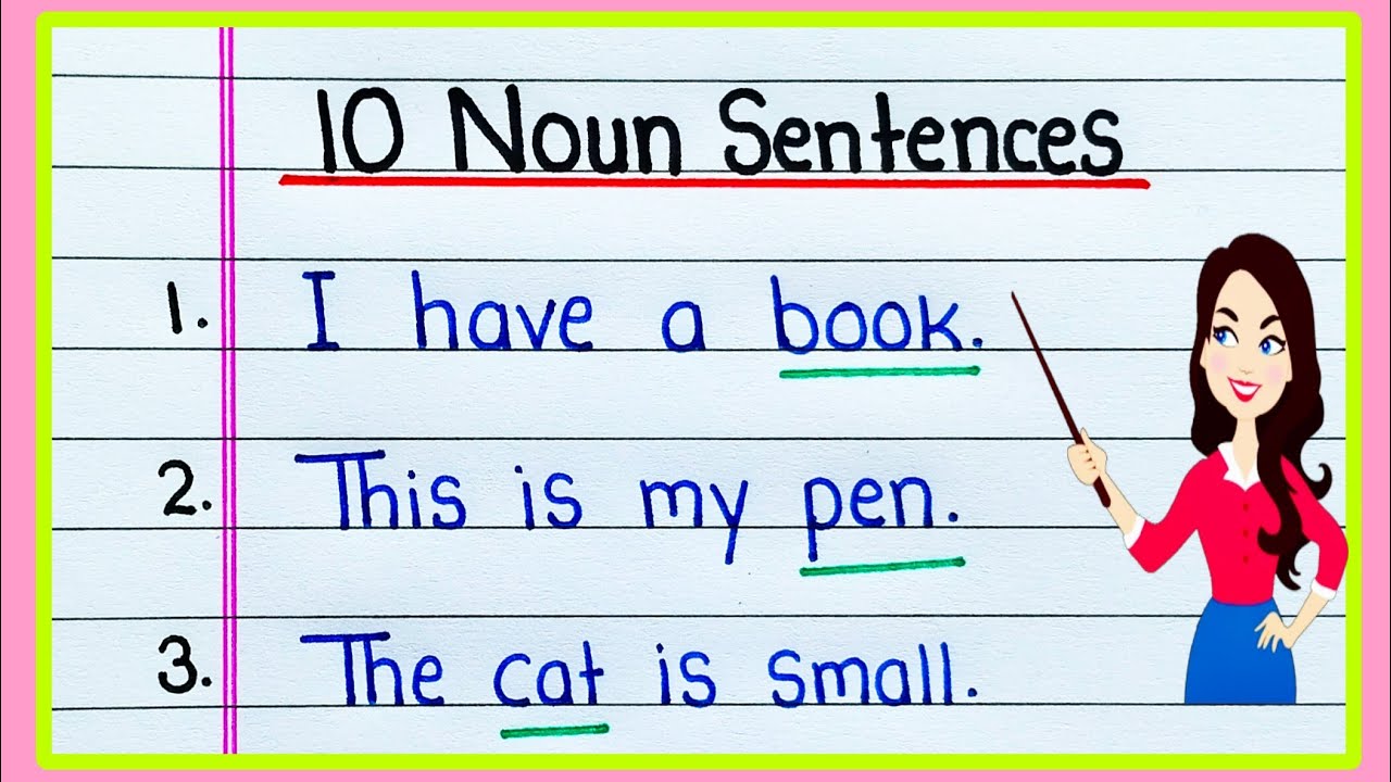 10 Examples of Noun in Sentence | Examples of Noun Sentence | Noun in Sentence Examples