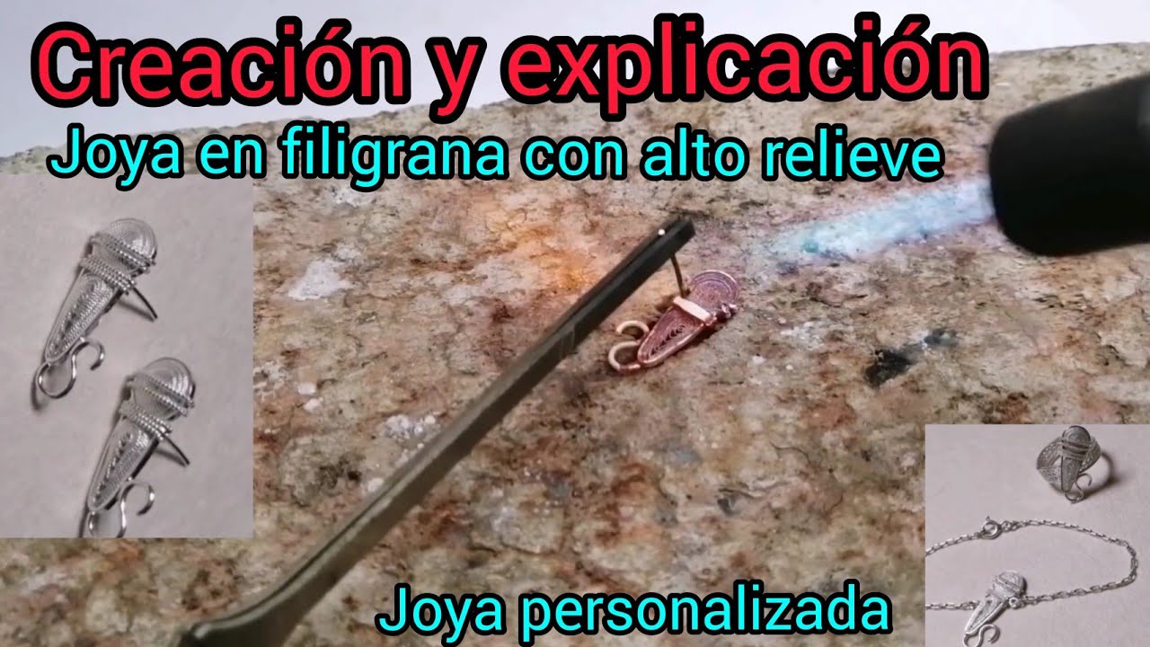 Creación y explicación de una joya en filigrana con alto relieve