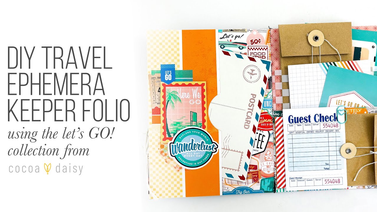 DIY Travel Souvenier Folio Using the Cocoa Daisy Let's GO! Kits