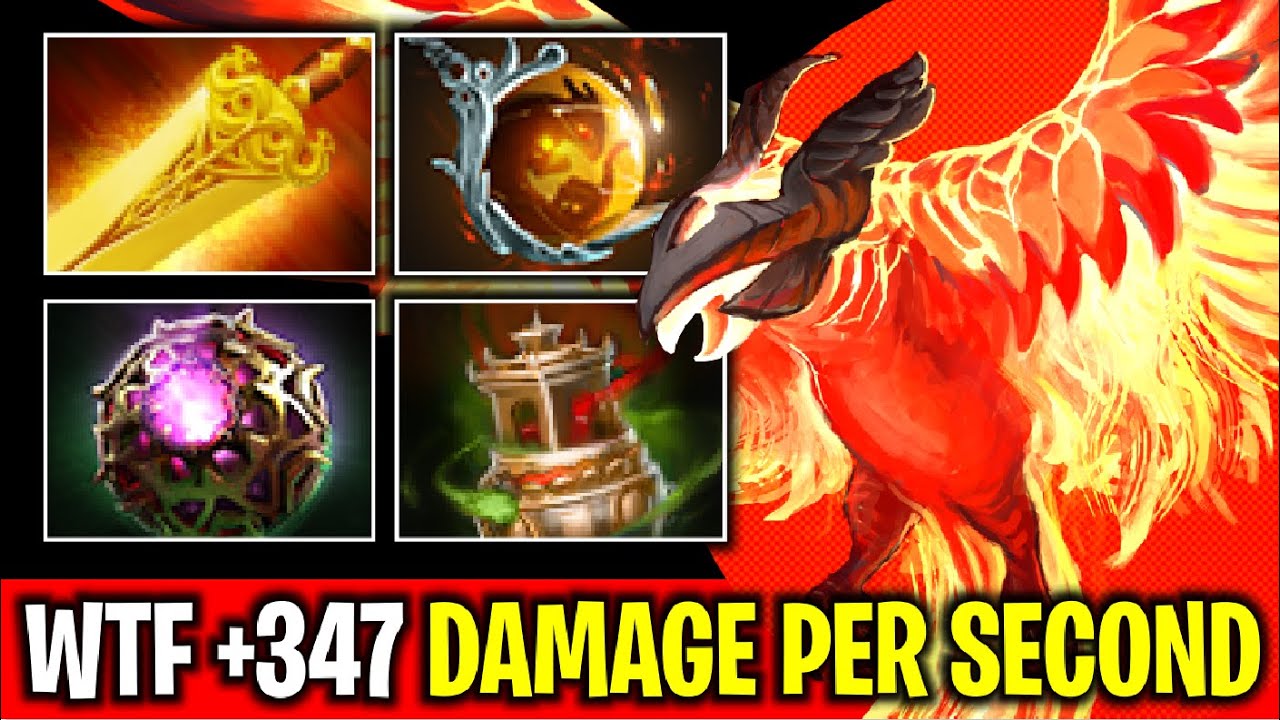 INSANE DPS HERO..!! +346 Damage Per Sec Phoenix Mid Radiance + Timeless Relic 7.27 | Dota 2