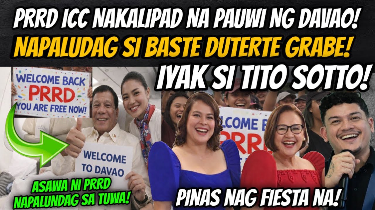 ICC PRRD SINAKAY NA NG PRIVATE JET! NASA DAVAO NA! GOOD NEWS! TITO SOTTO NGINIG NA!