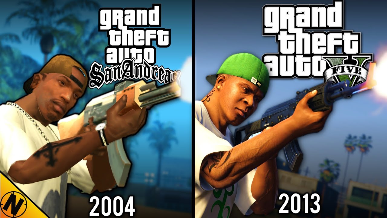 GTAV vs GTA San Andreas | Direct Comparison