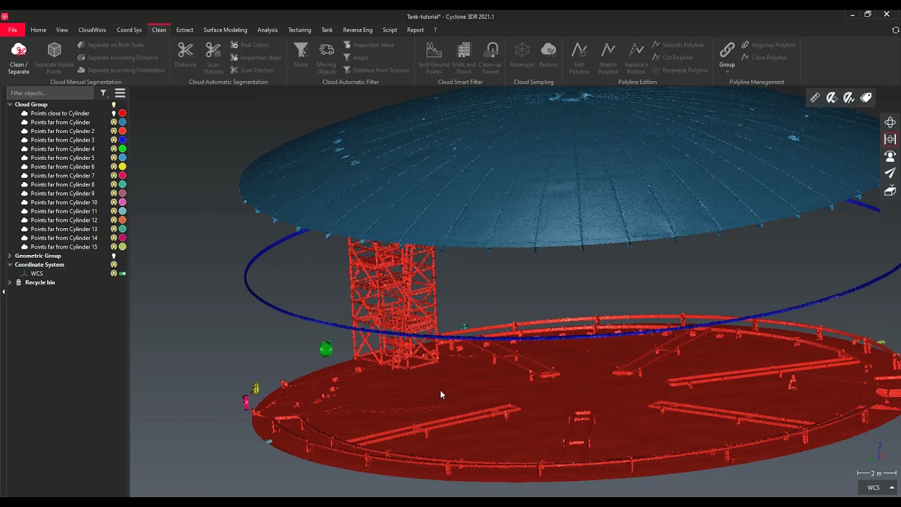 Leica Cyclone 3DR Tank Inspection Workflow: 1- Point Cloud Cleaning (Automatic Cleaning)