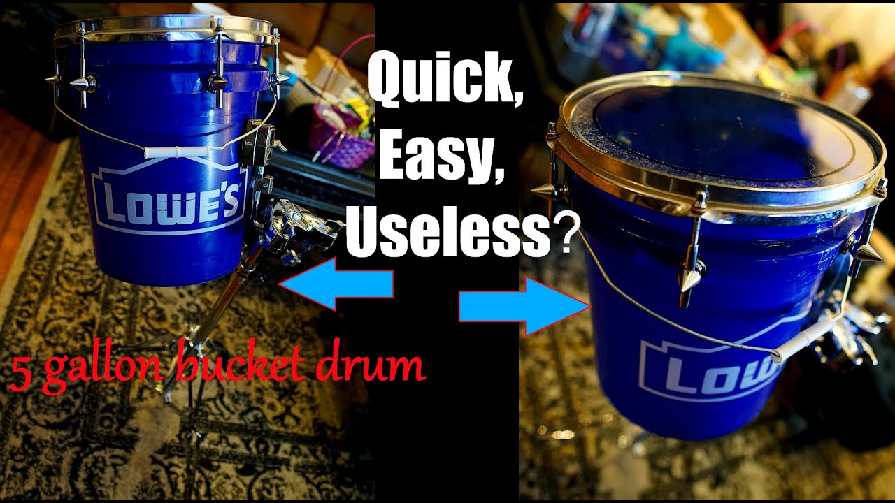 Making a 5 Gallon Bucket Tom Drum! Super Easy!