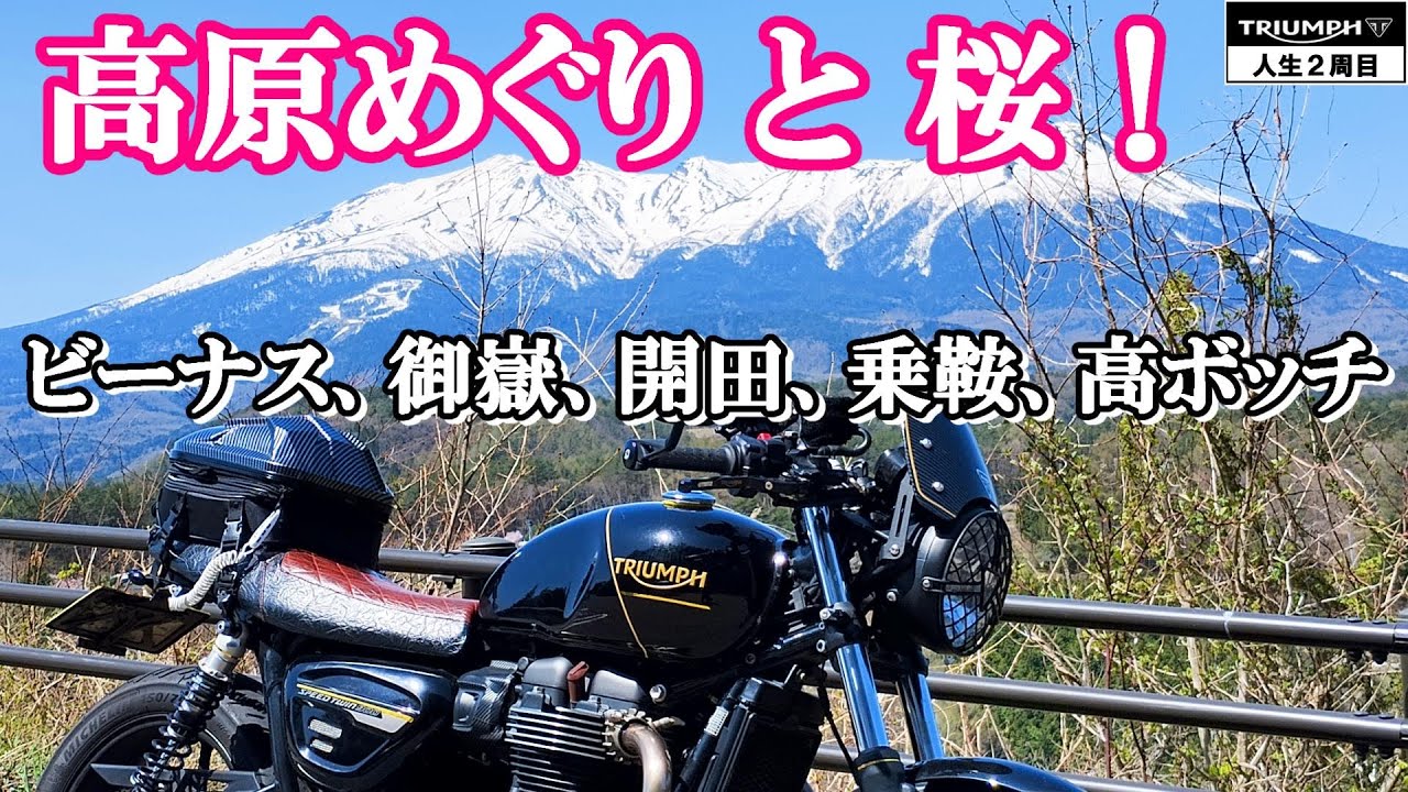 信州の高原めぐり・道沿いの桜が綺麗に咲き誇る！＜SpeedTwin900・シニア＞