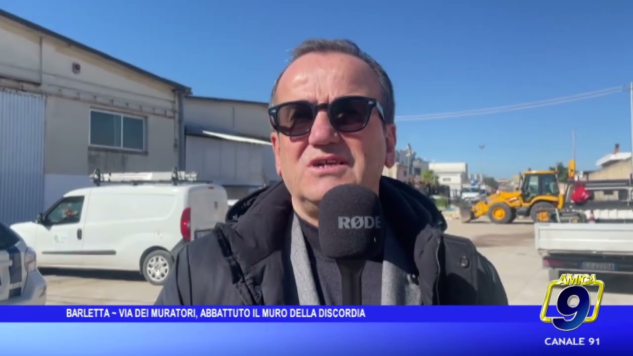 Barletta - Via dei Muratori, abbattuto il muro della discordia