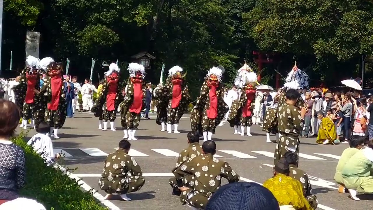 令和元年度 宮崎神宮大祭（神武さま）獅子舞出発2019/10/26