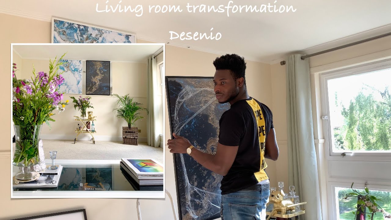 Living room transformation with wall art | Desenio unboxing