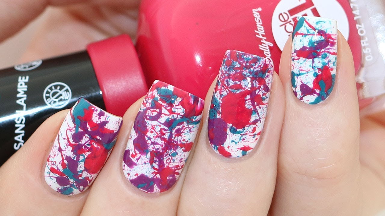 SPLATTER POLLOCK NAIL ART TUTORIAL