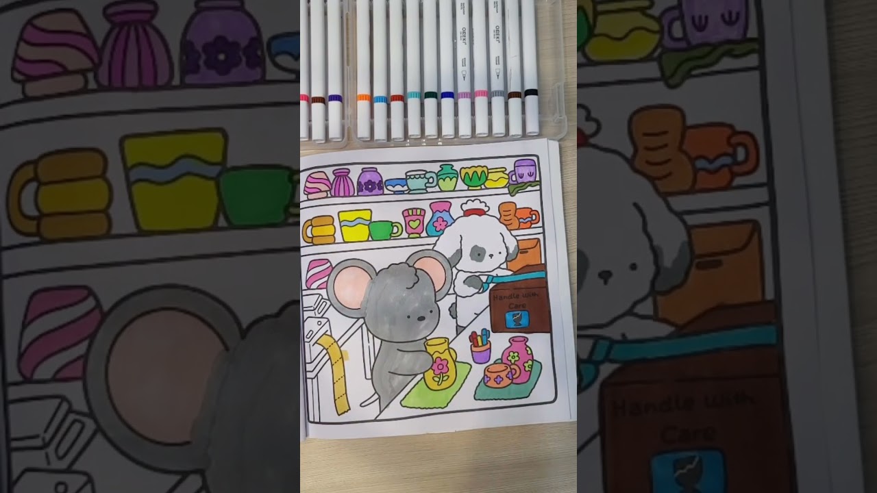 Episode #8/ Cozy Friends Coloring ☕️🐭🐶 | Relaxing Art & Calm Vibes
